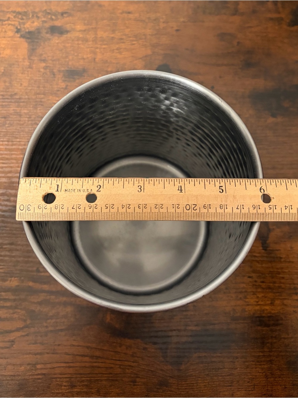 Hammered Metal Utensil Holder - Dark Bronze - Picture 6 of 6
